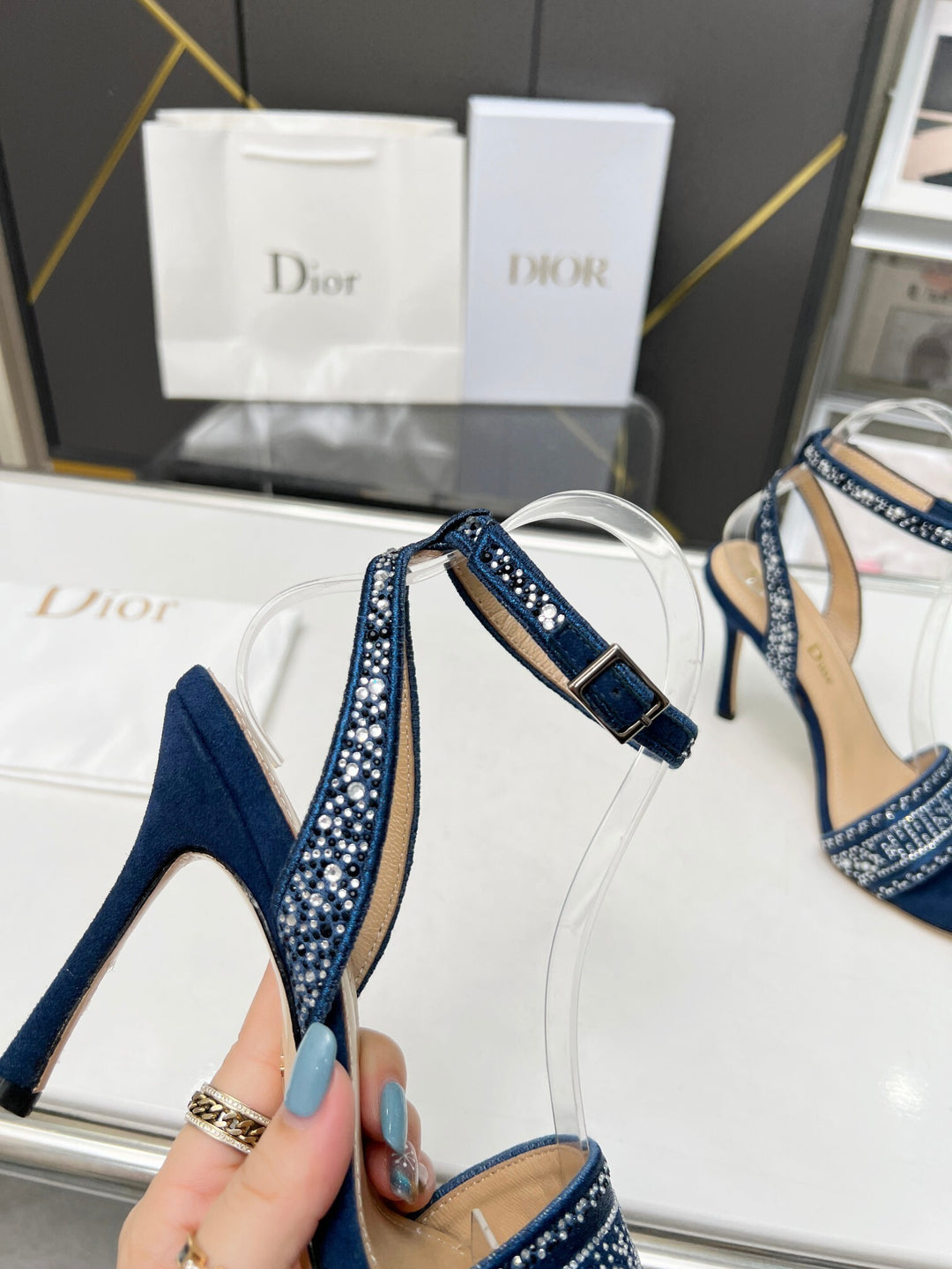 Dior Heels Blue