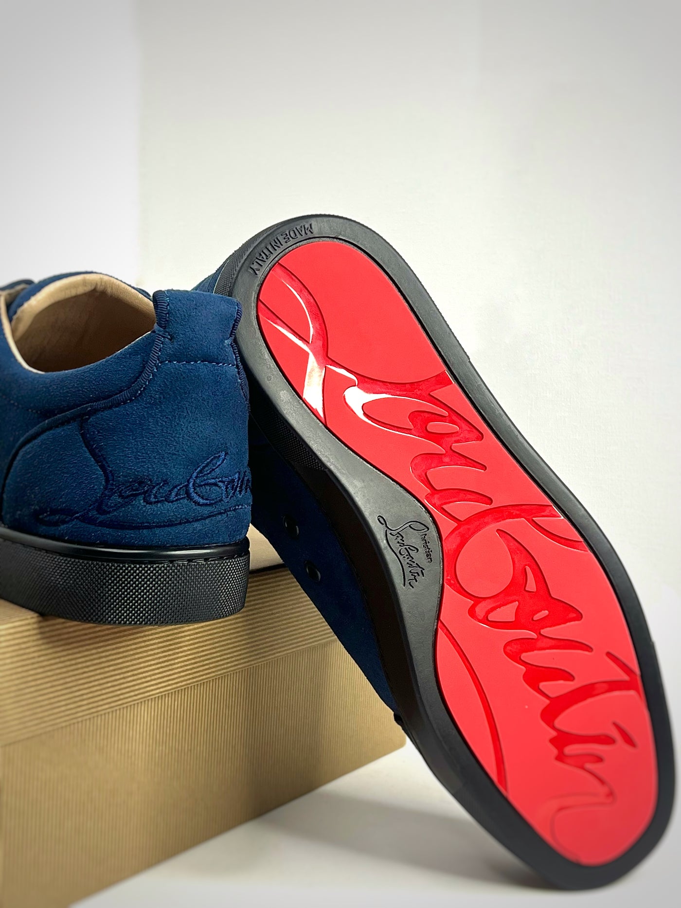 Christian Louboutin Louis Junior Navy Blue