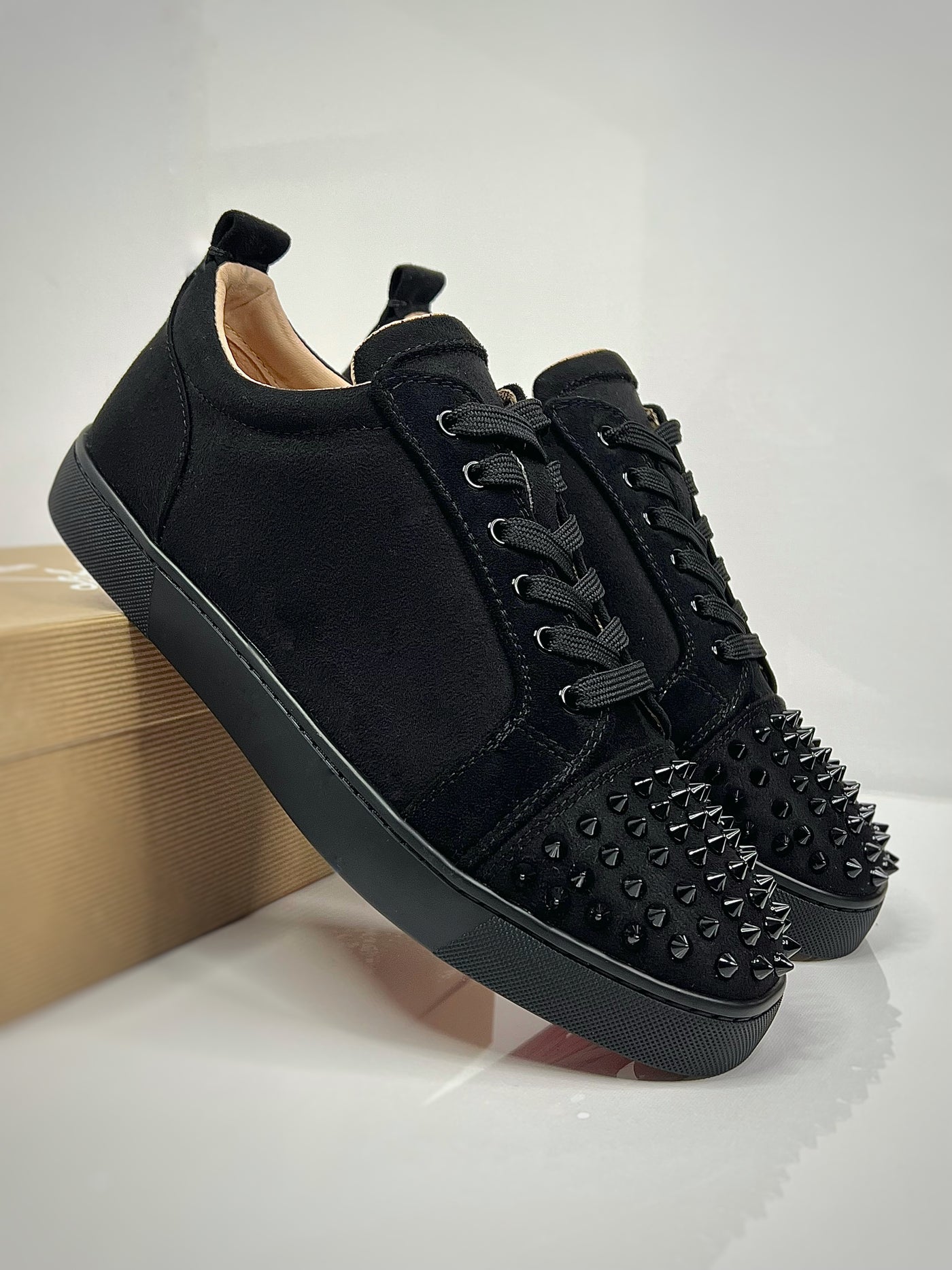 Christian Louboutin Louis Junior Spikes Black