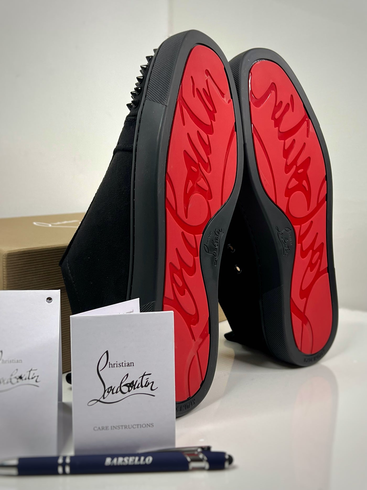 Christian Louboutin Louis Junior Spikes Black