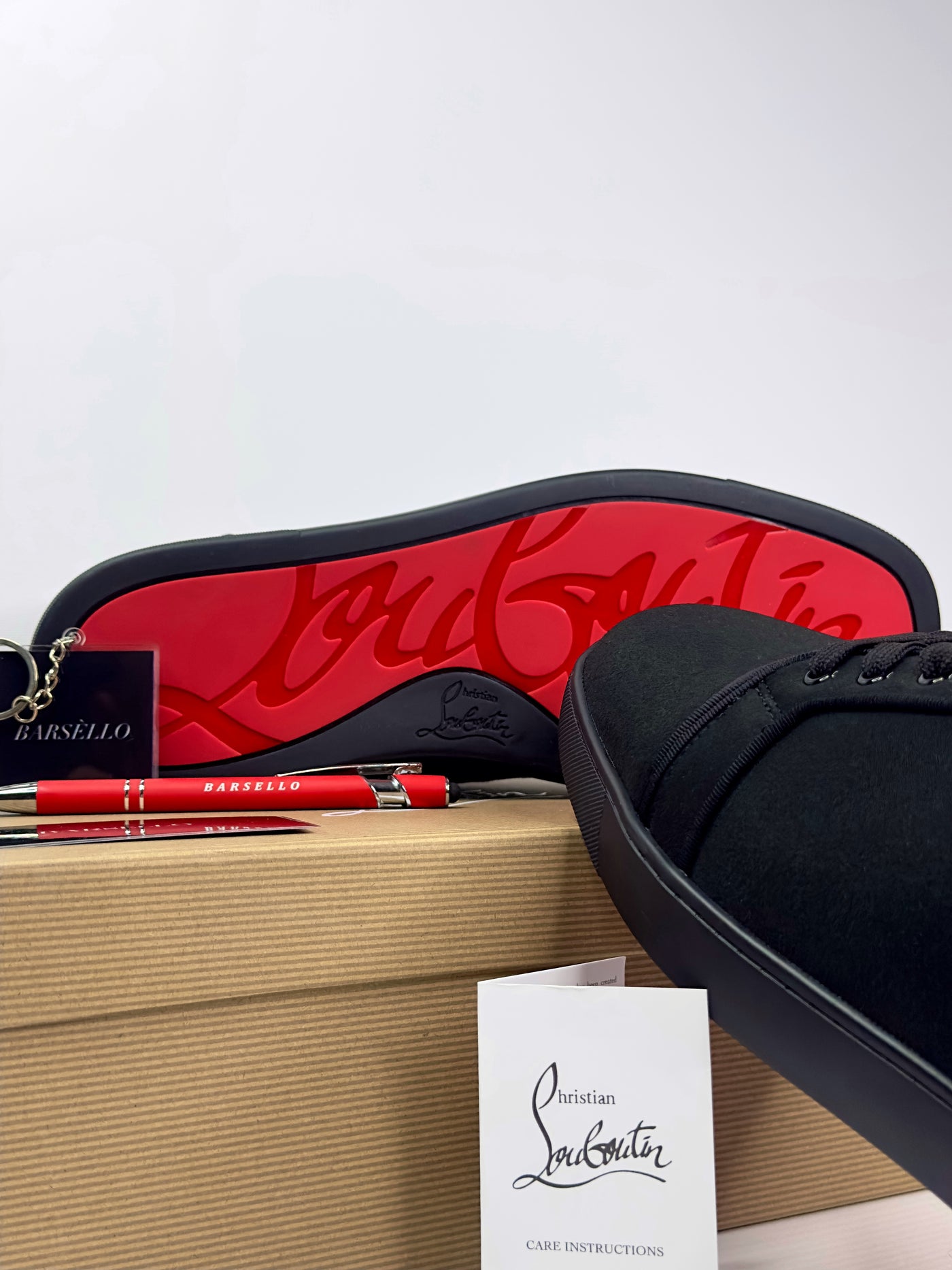 Louboutin Louis Junior Veau Velours Black