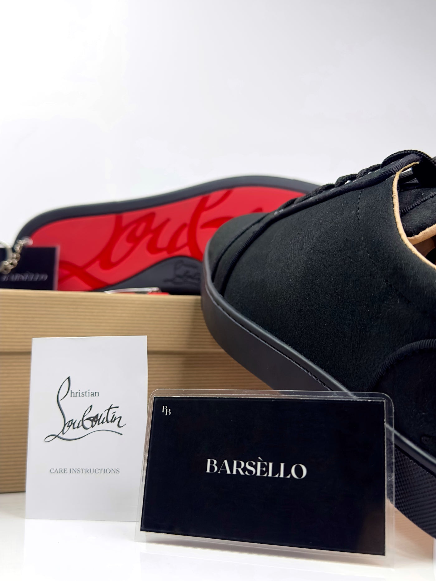 Louboutin Louis Junior Veau Velours Black