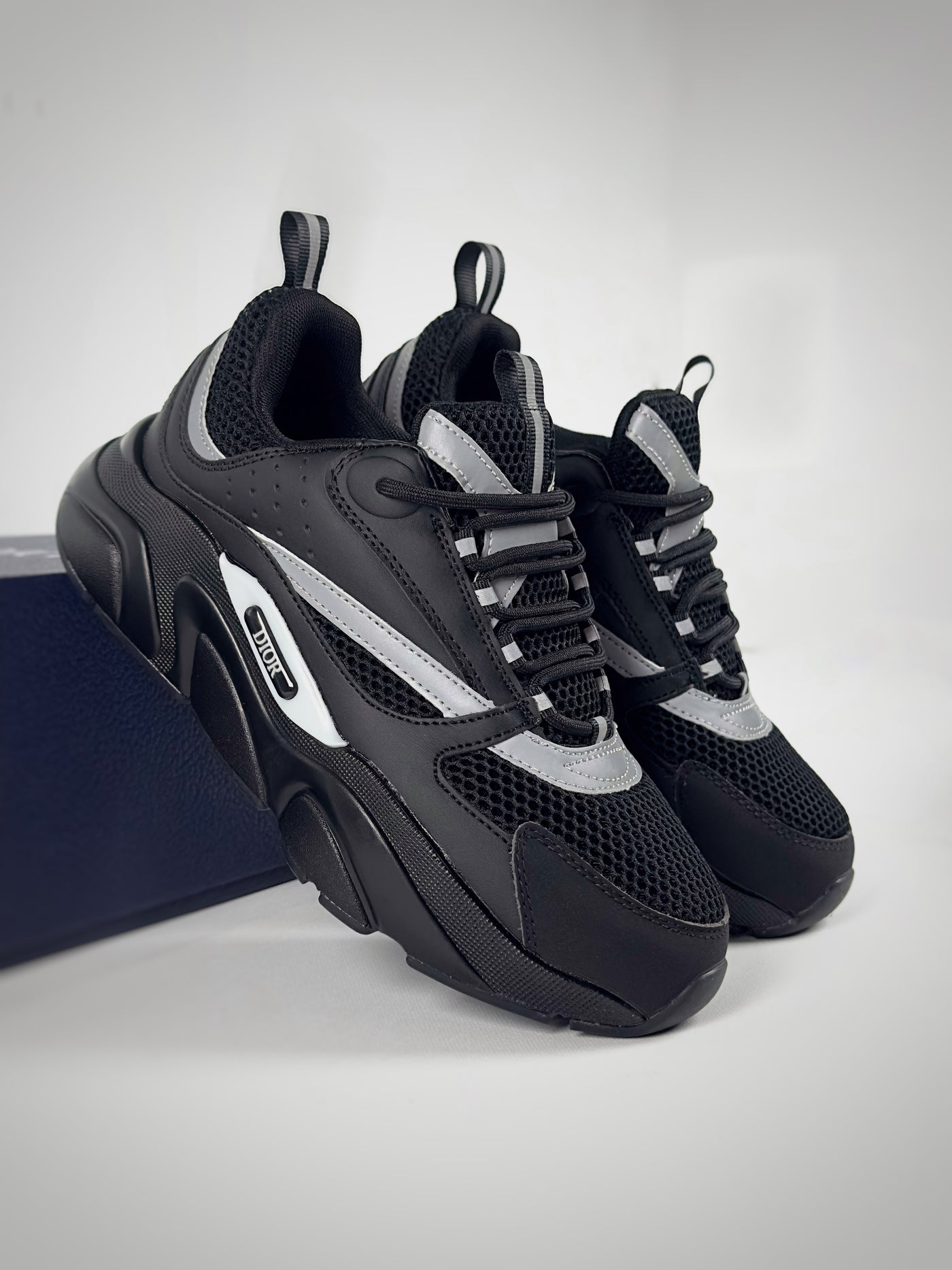 Dior B22 Triple Black (reflective)