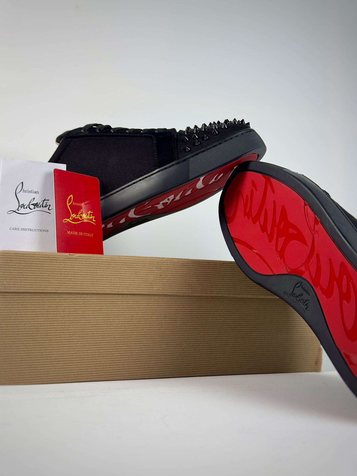 Christian Louboutin Louis Junior Spikes Black