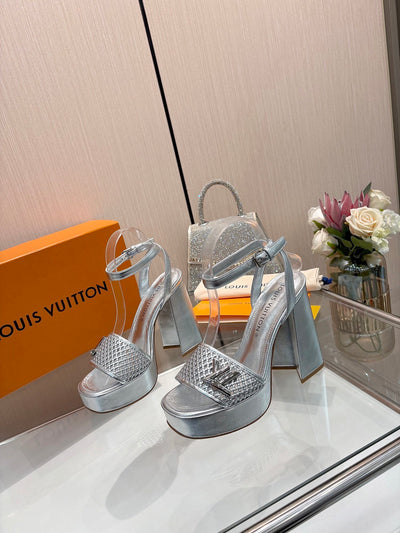 Louis Vuitton Heels Silver