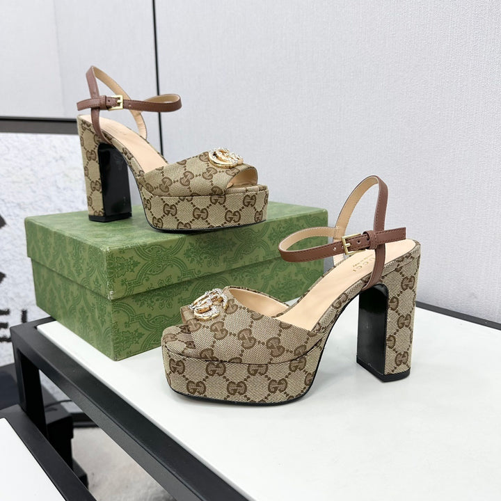 Gucci Heels Brown